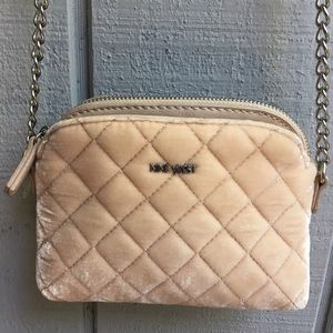 Cream Suede NINE WEST Crossbody Bag/Purse